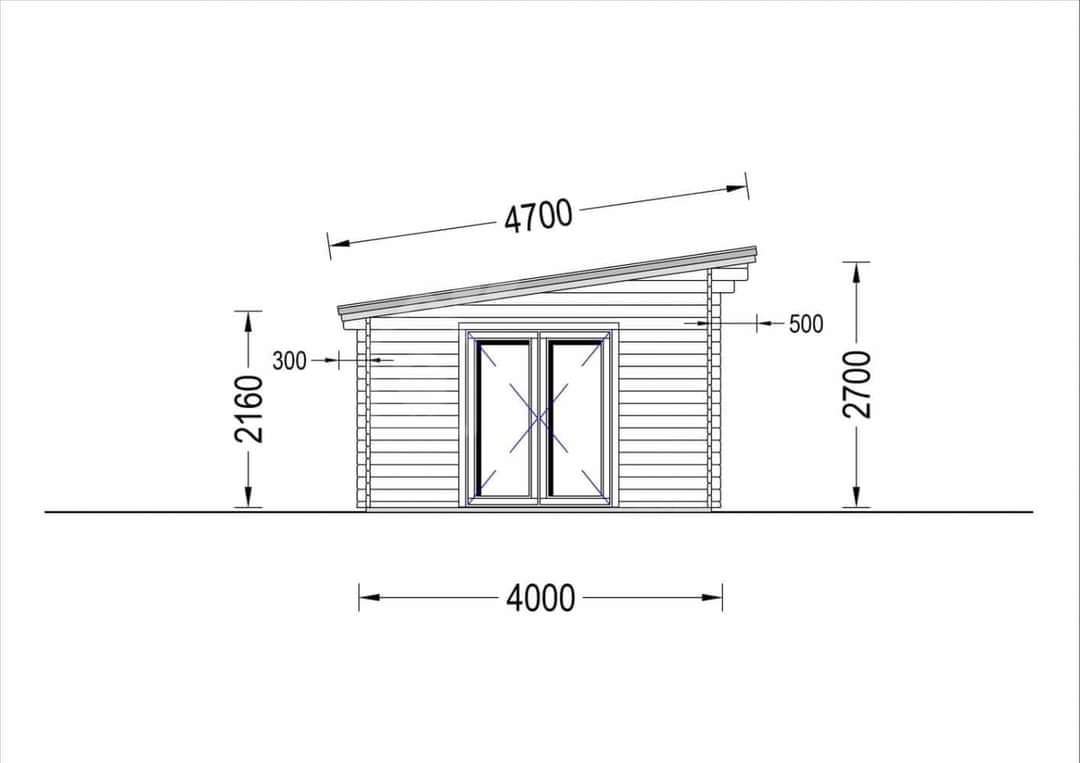 Summer house MAJA 7.5mx4m 44mm 5